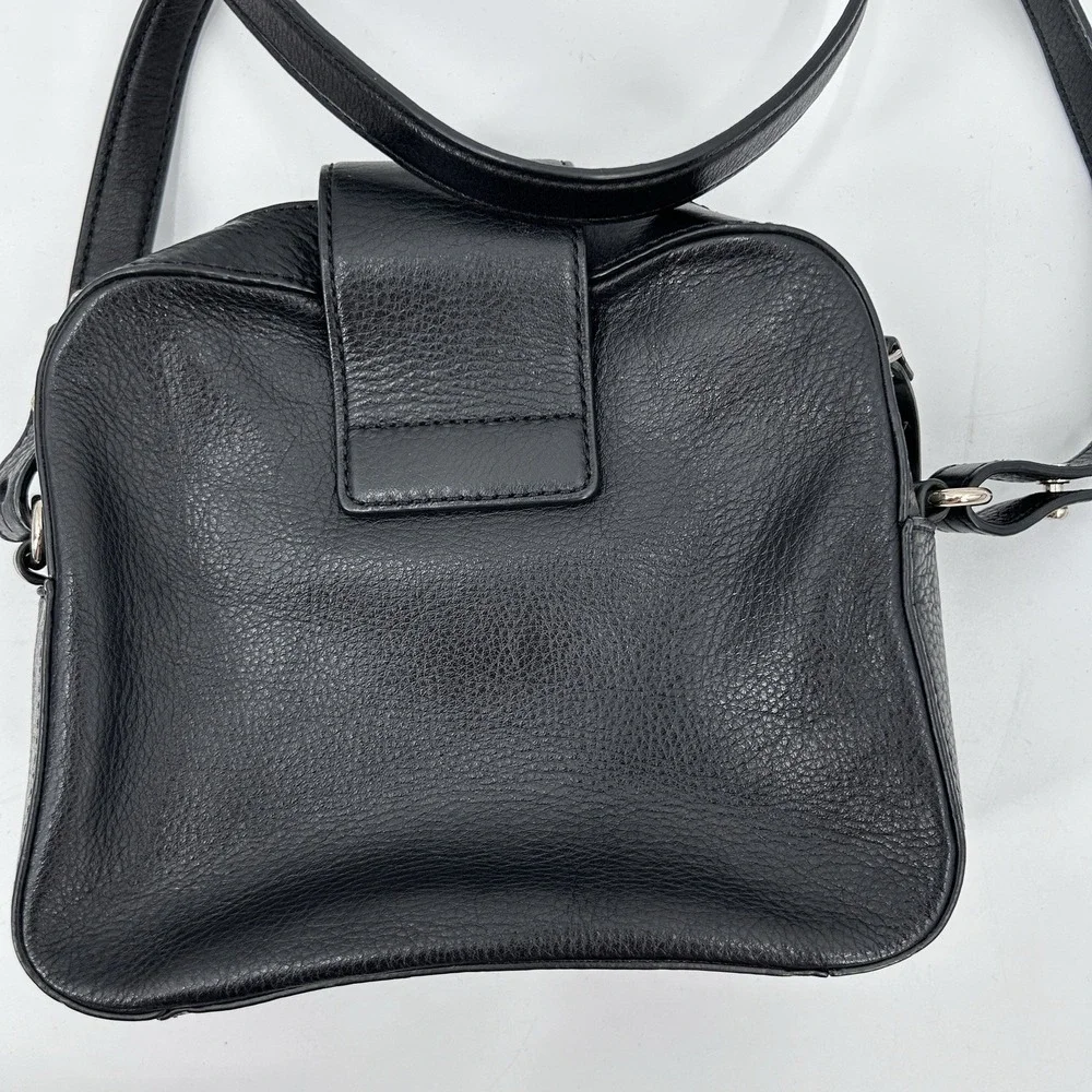 Kate Spade Chrystie Street‎ Isla Black Leather Turnlock Shoulder Handbag Purse